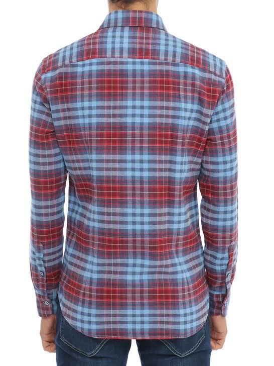 Bastoncino Camicia Bastoncino Check Blu Economico