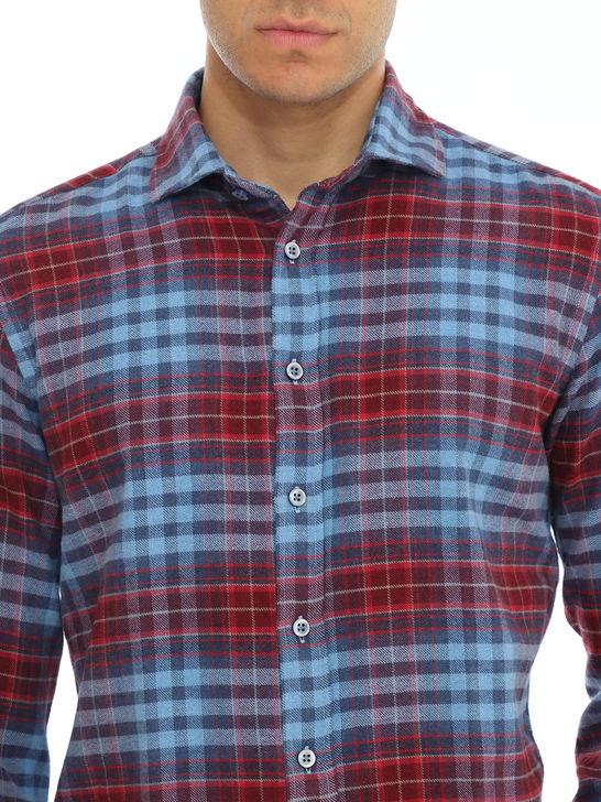 Bastoncino Camicia Bastoncino Check Blu Economico
