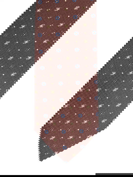 Holliday u0026 Brown Cravatta Holliday & Brown Stampata Marrone Comprare a buon mercato