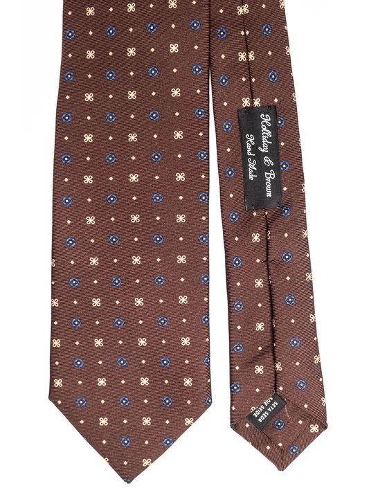 Holliday u0026 Brown Cravatta Holliday & Brown Stampata Marrone Comprare a buon mercato