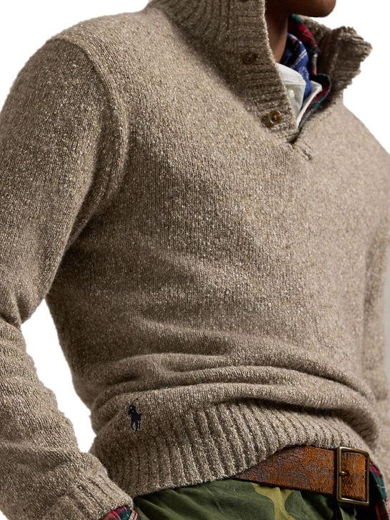 Polo Ralph Lauren Maglia Polo Ralph Lauren Speckled Beige Liquidazione