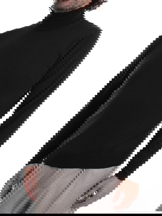 Kangra Maglia Kangra Dolcevita Merinos Nero In Linea