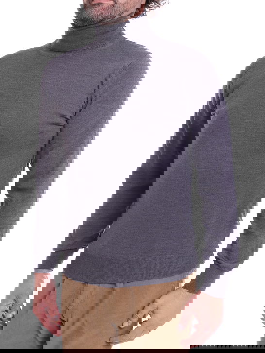 Kangra Maglia Kangra Dolcevita Merinos Grigio Nuovo