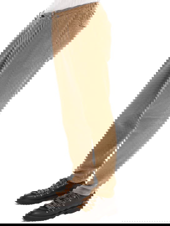 Devore Incipit Pantaloni Devore Incipit Velluto Rocciatore Beige Sottocosto