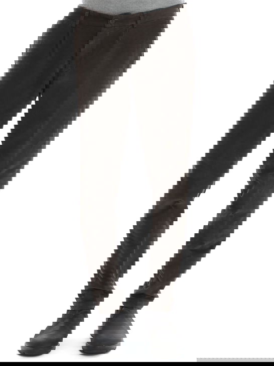 Devore Incipit Pantaloni Devore Incipit Velluto Millerighe Marrone