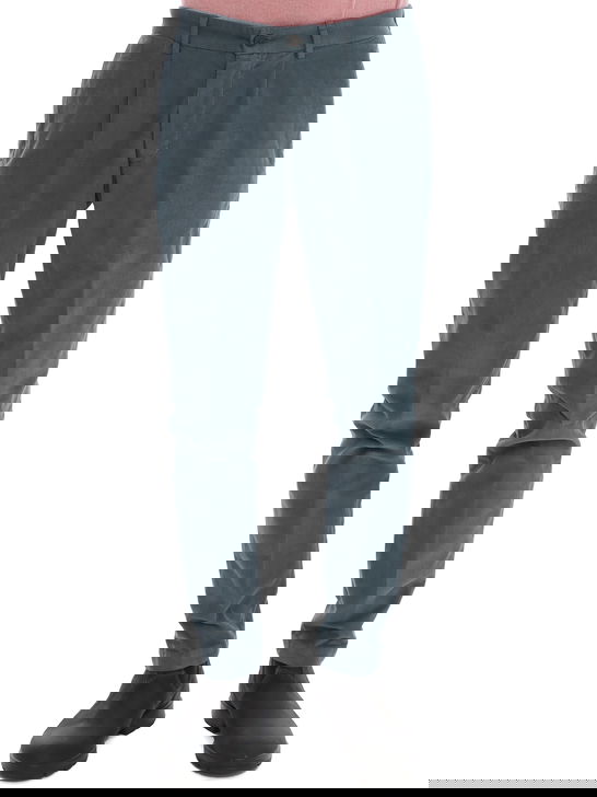 Devore Incipit Pantaloni Devore Incipit Velluto Millerighe Blu