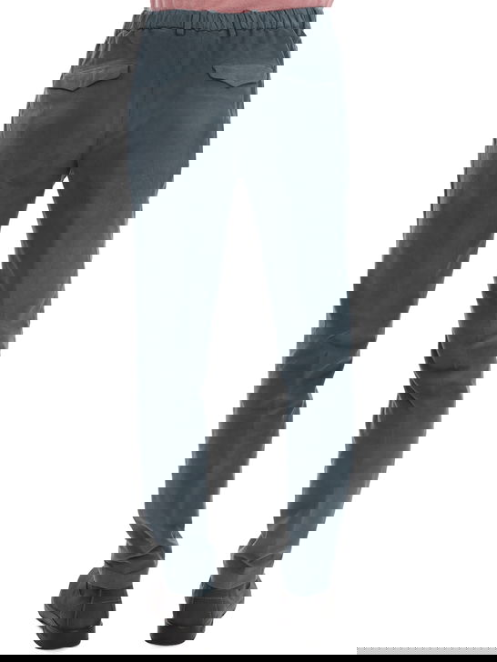 Devore Incipit Pantaloni Devore Incipit Velluto Millerighe Blu Sconto