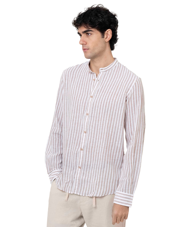 Why not brand Camicia in Lino a Righe Strette Nuova