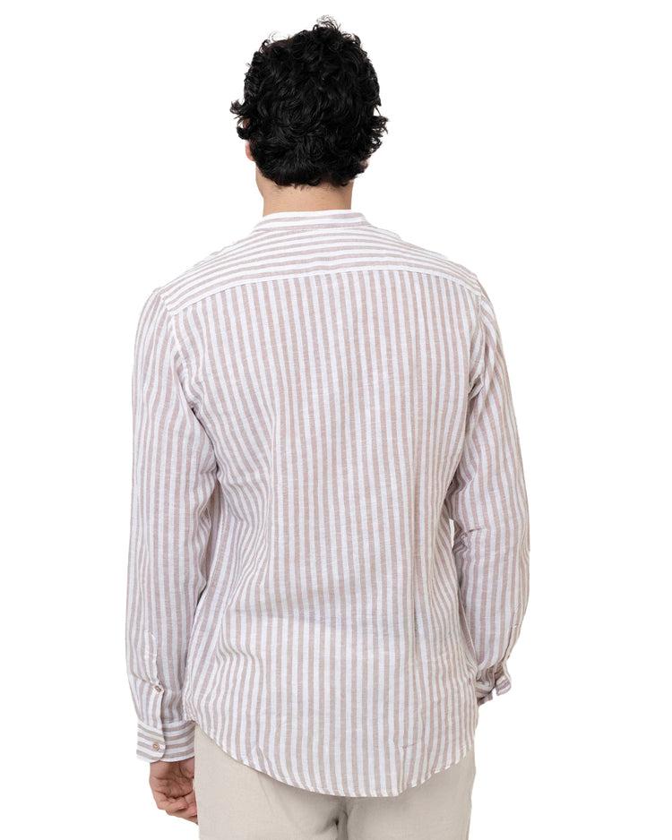 Why not brand Camicia in Lino a Righe Strette Nuova