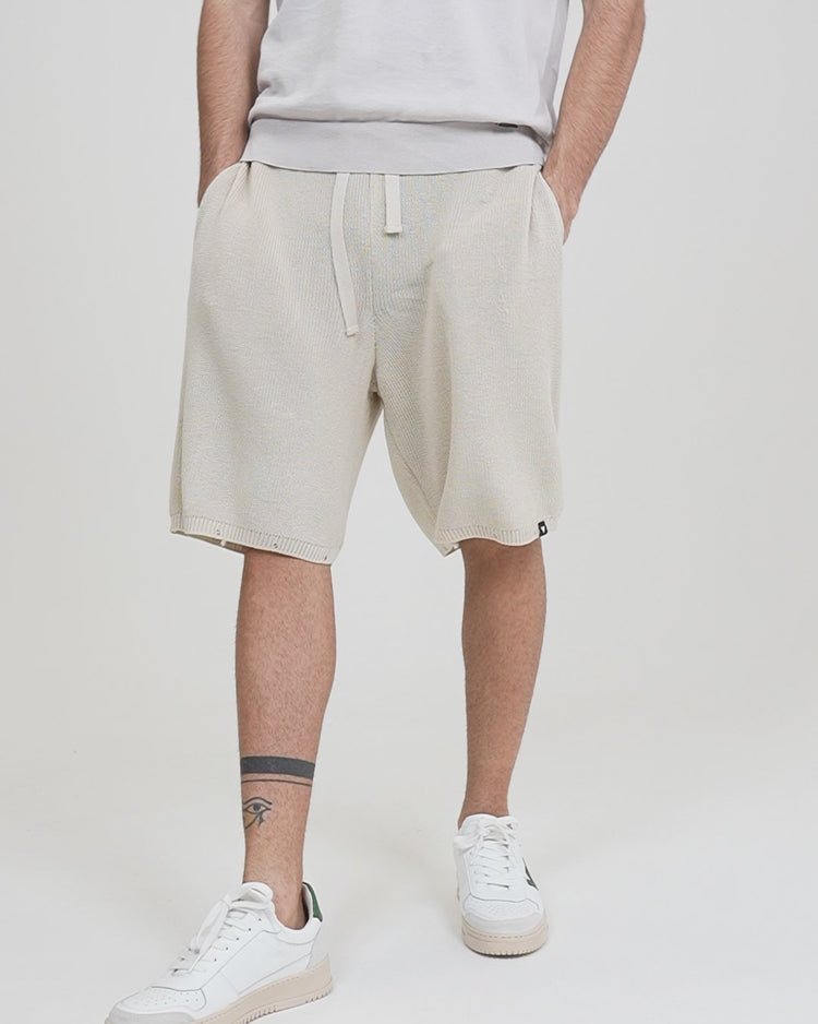 Why not brand Short in Maglia a Costine con Laccio Tinta su Tinta Offerta speciale della fabbrica