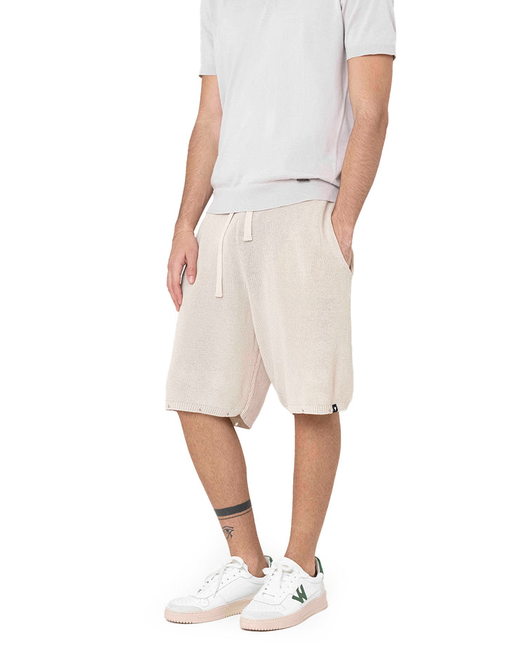 Why not brand Short in Maglia a Costine con Laccio Tinta su Tinta Offerta speciale della fabbrica