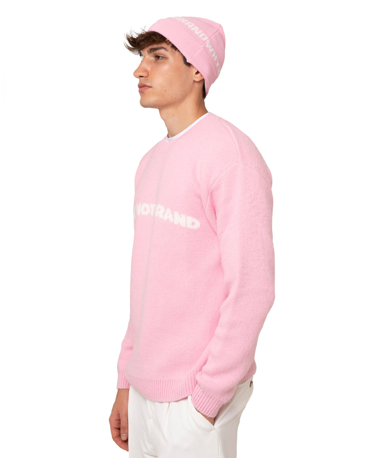 Why not brand Maglione girocollo in Mohair con logo Pezzi Unici