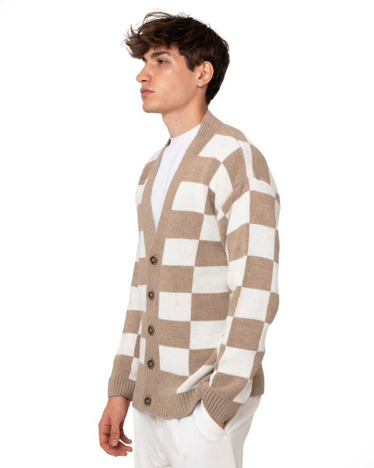 Why not brand Cardigan con fantasia quadri Soddisfazione Garantita