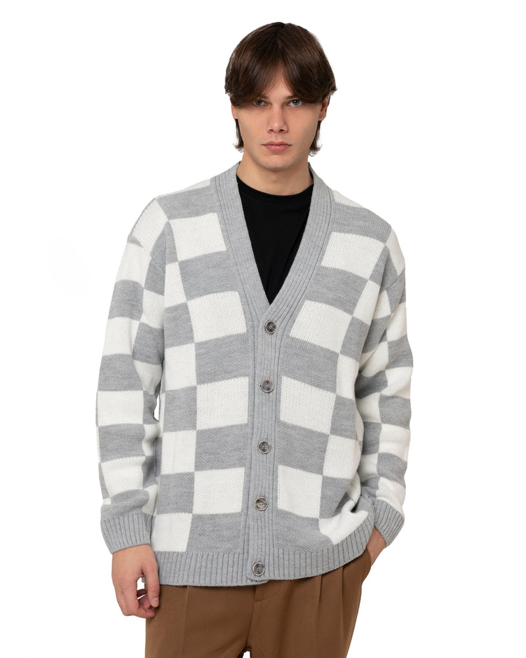Why not brand Cardigan con fantasia quadri Soddisfazione Garantita