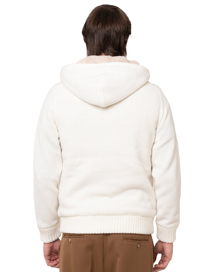 Why not brand Maglione con cappuccio zip ed interni in pelliccia Fino Al -60%