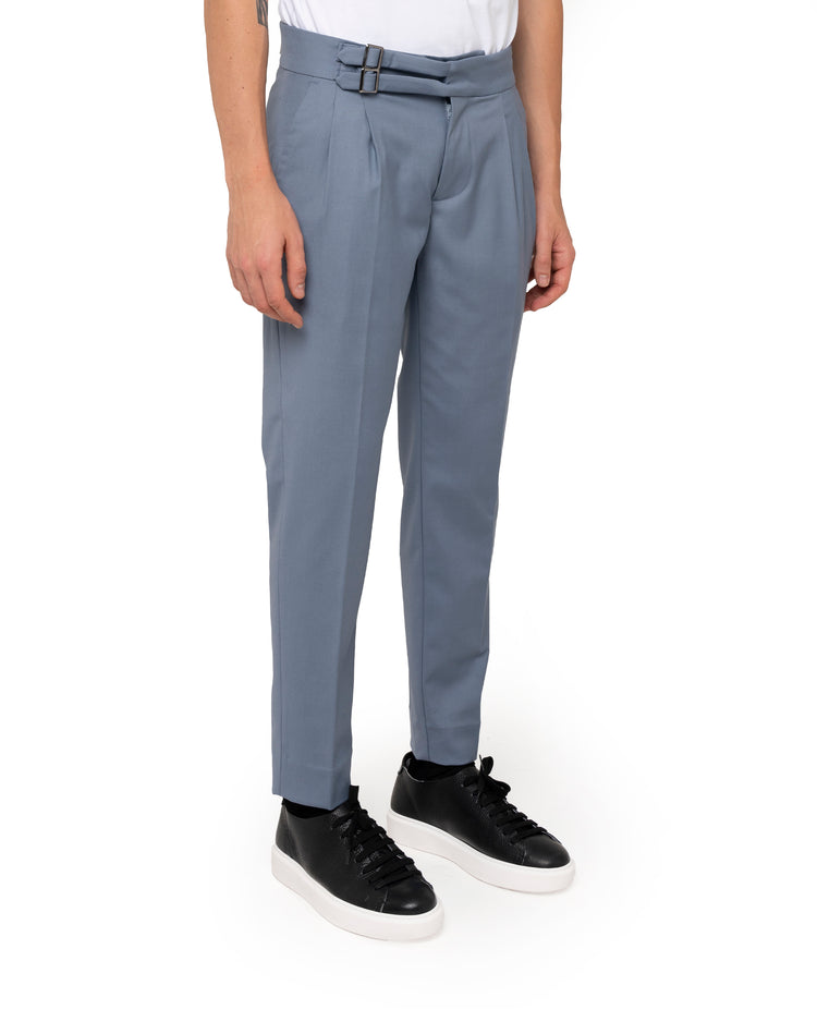 Why not brand Pantalone con pinces e chiusura a doppia fibbia Novità