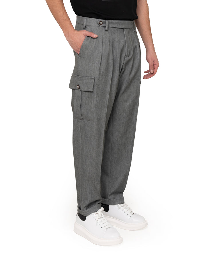 Why not brand Pantalone con abbotonatura laterale e pinces Outlet