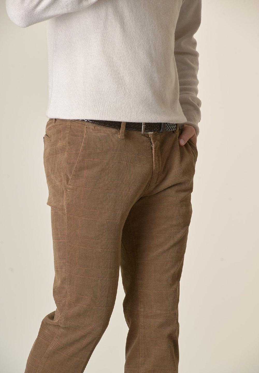 Angelico Pantalone bruciato fustagno Galles tinto capo slim fit Bestseller