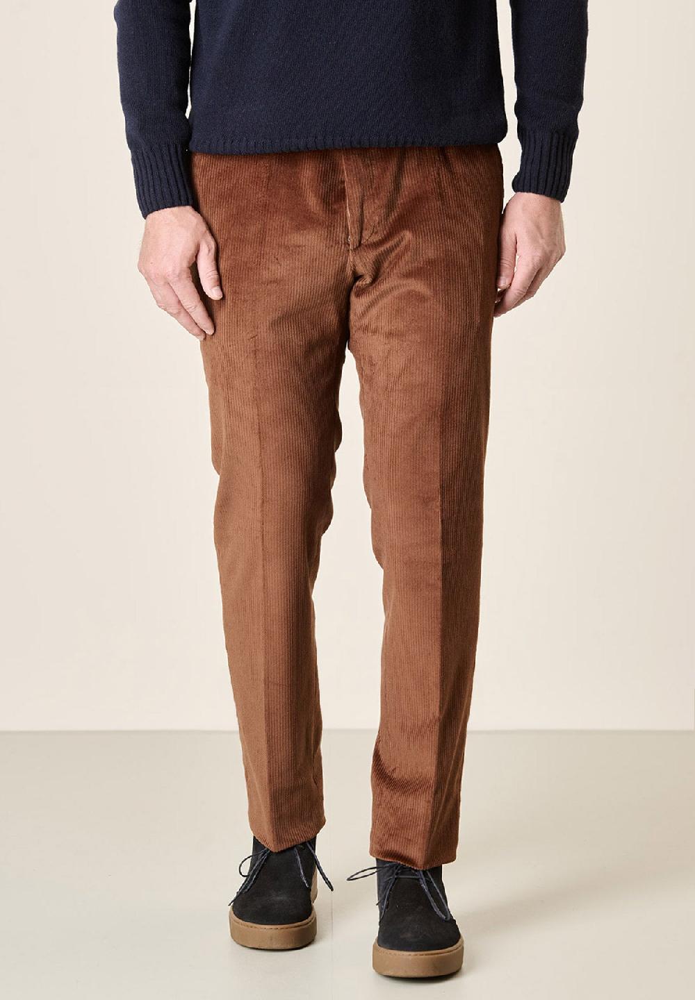 Angelico Pantalone moro velluto coste larghe custom fit Qualità Garantita
