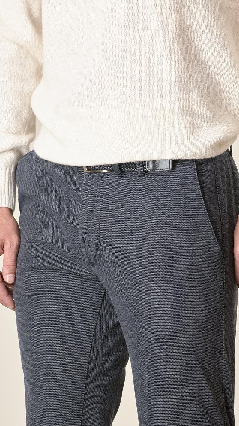 Angelico Pantalone blu armatura cotone stretch slim fit Shopping Online