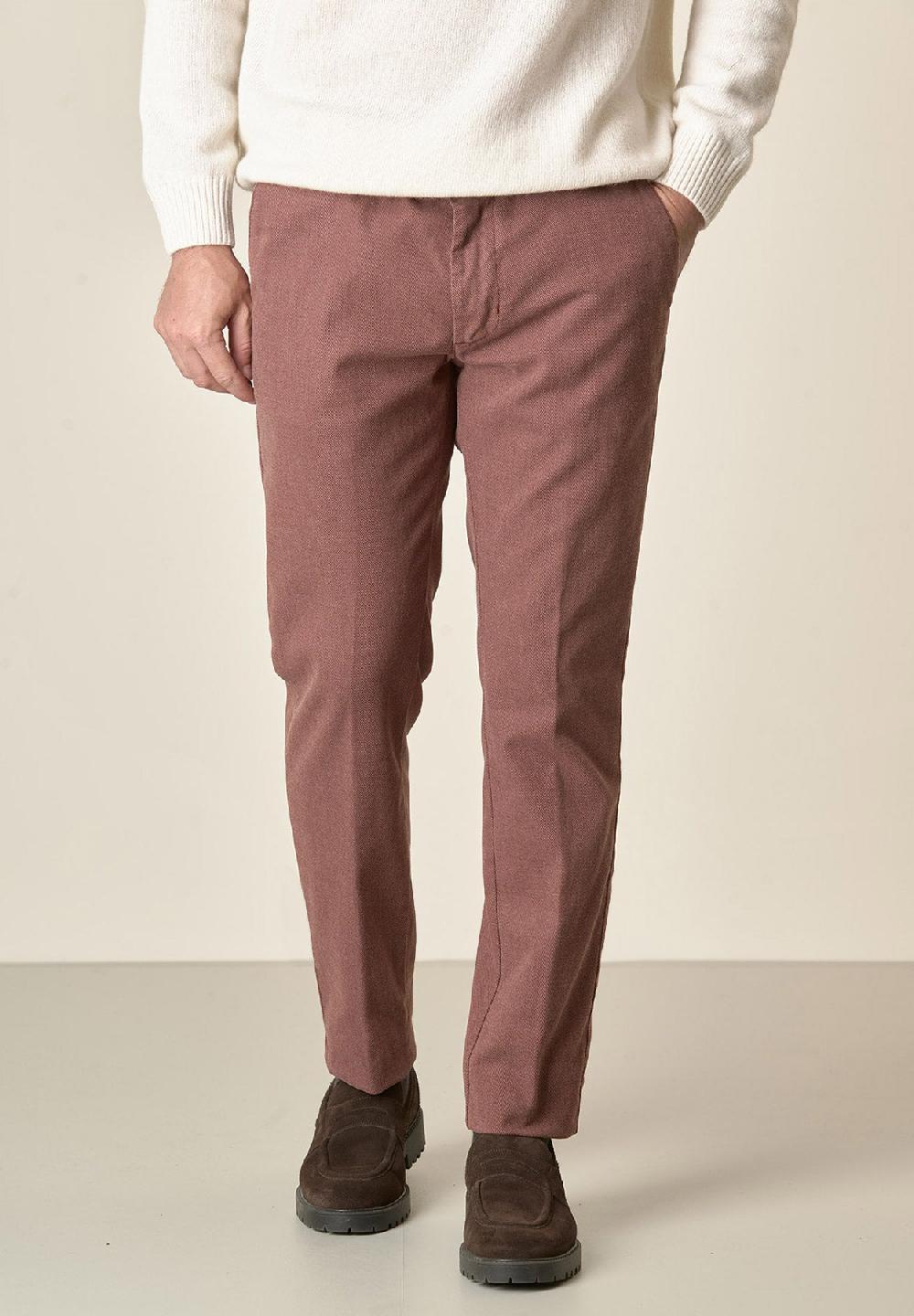 Angelico Pantalone mattone armatura cotone stretch slim fit Affare Del Giorno