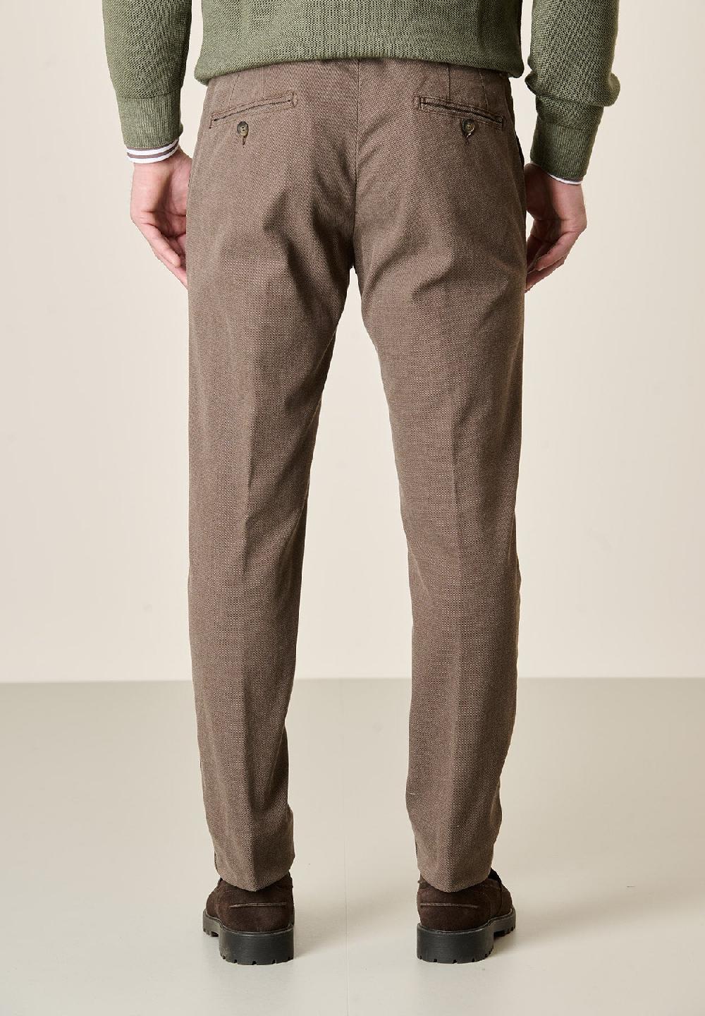Angelico Pantalone moro armatura cotone stretch slim fit Prezzo Ridotto