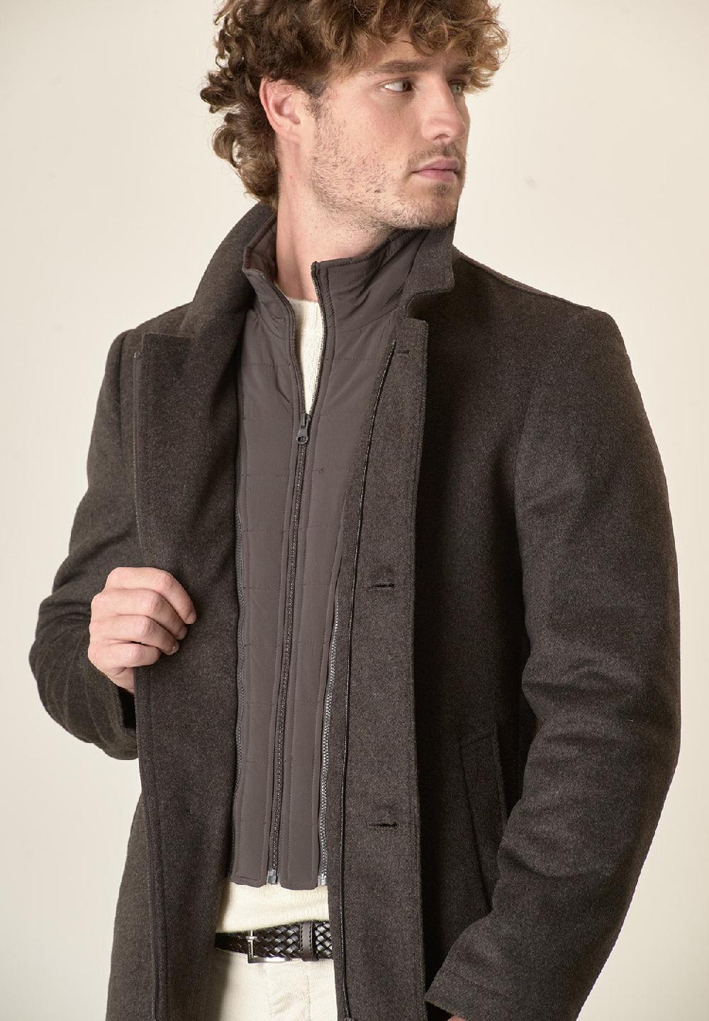 Angelico Cappotto moro collo coreano pettorina staccabile Offerta