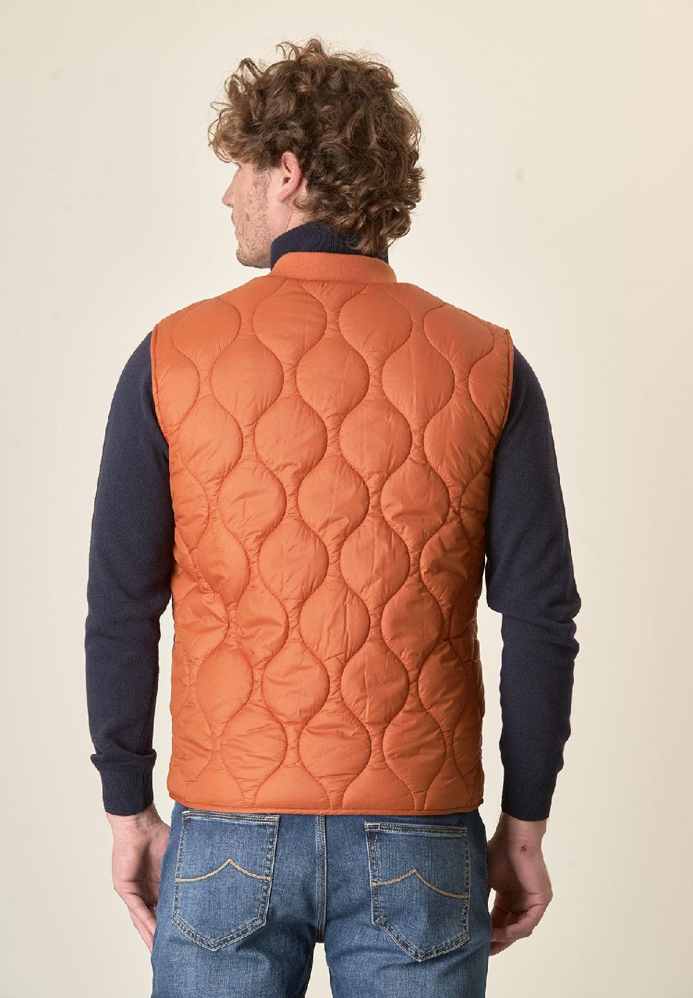 Angelico Gilet arancione trapuntato Vendita Calda