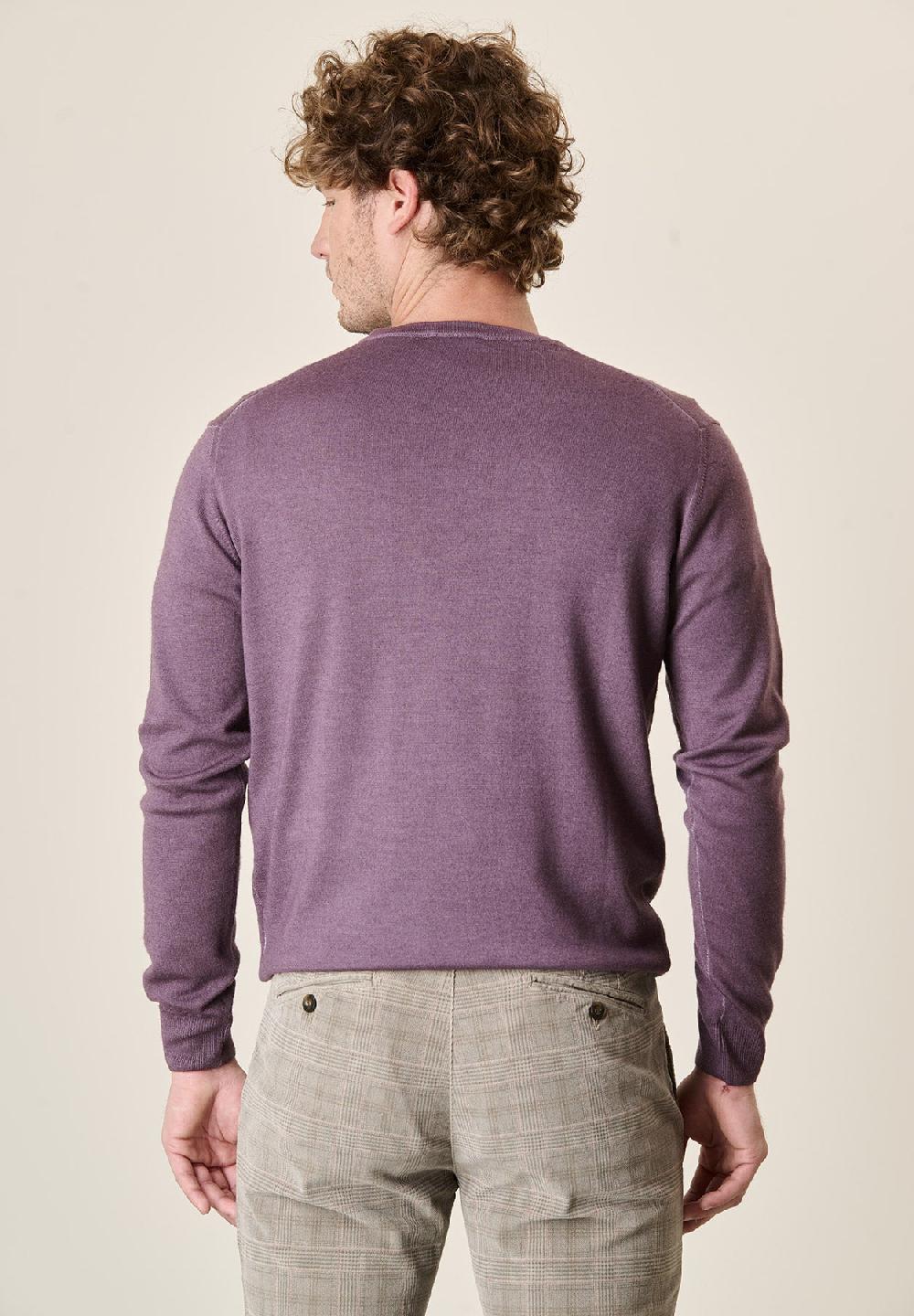 Angelico Girocollo viola lana acidata Vendita Economica