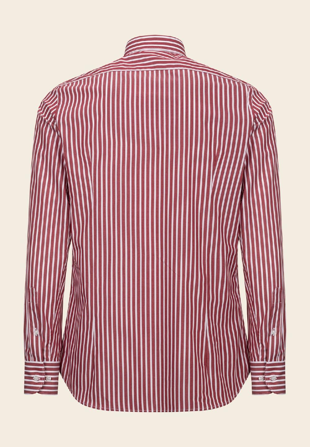 Angelico Camicia rosso bacchettina cotone slim fit Spedizione gratuita