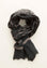Angelico Sciarpa antracite ricamo grigio lana frange Online Outlet
