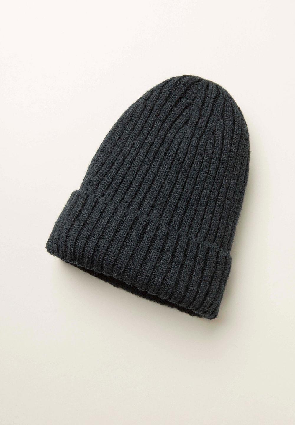Angelico Berretto navy coste misto lana Offerte speciali