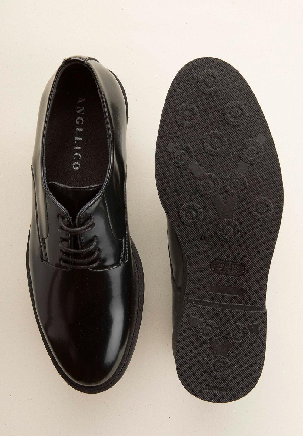 Angelico Derby nero pelle abrasivato Super Saving Price