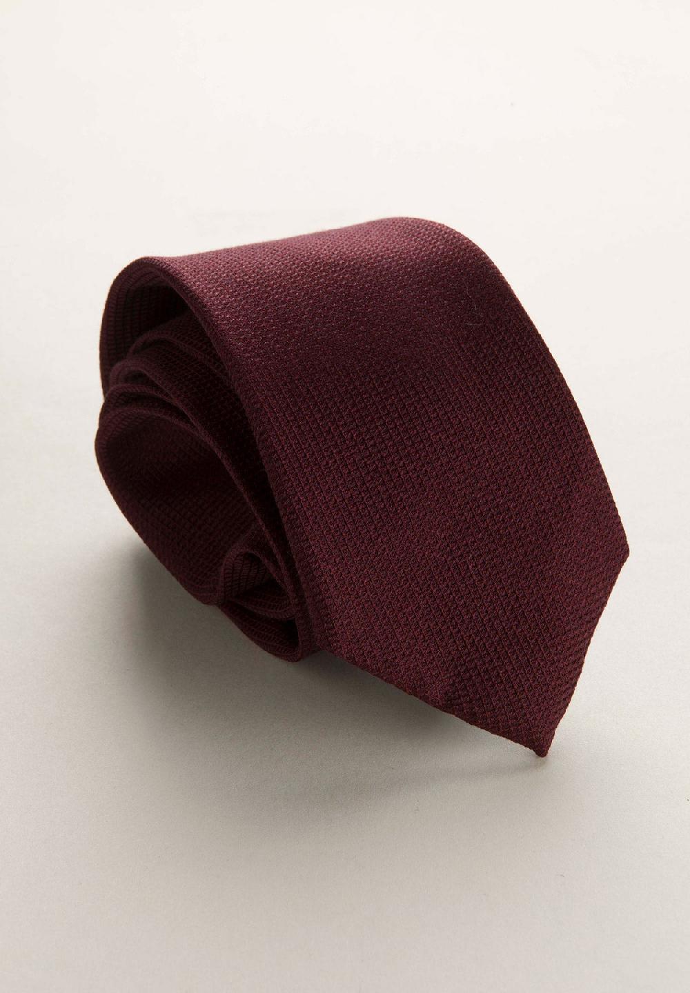 Angelico Cravatta bordeaux microarmatura seta cotone Offerta settimanale