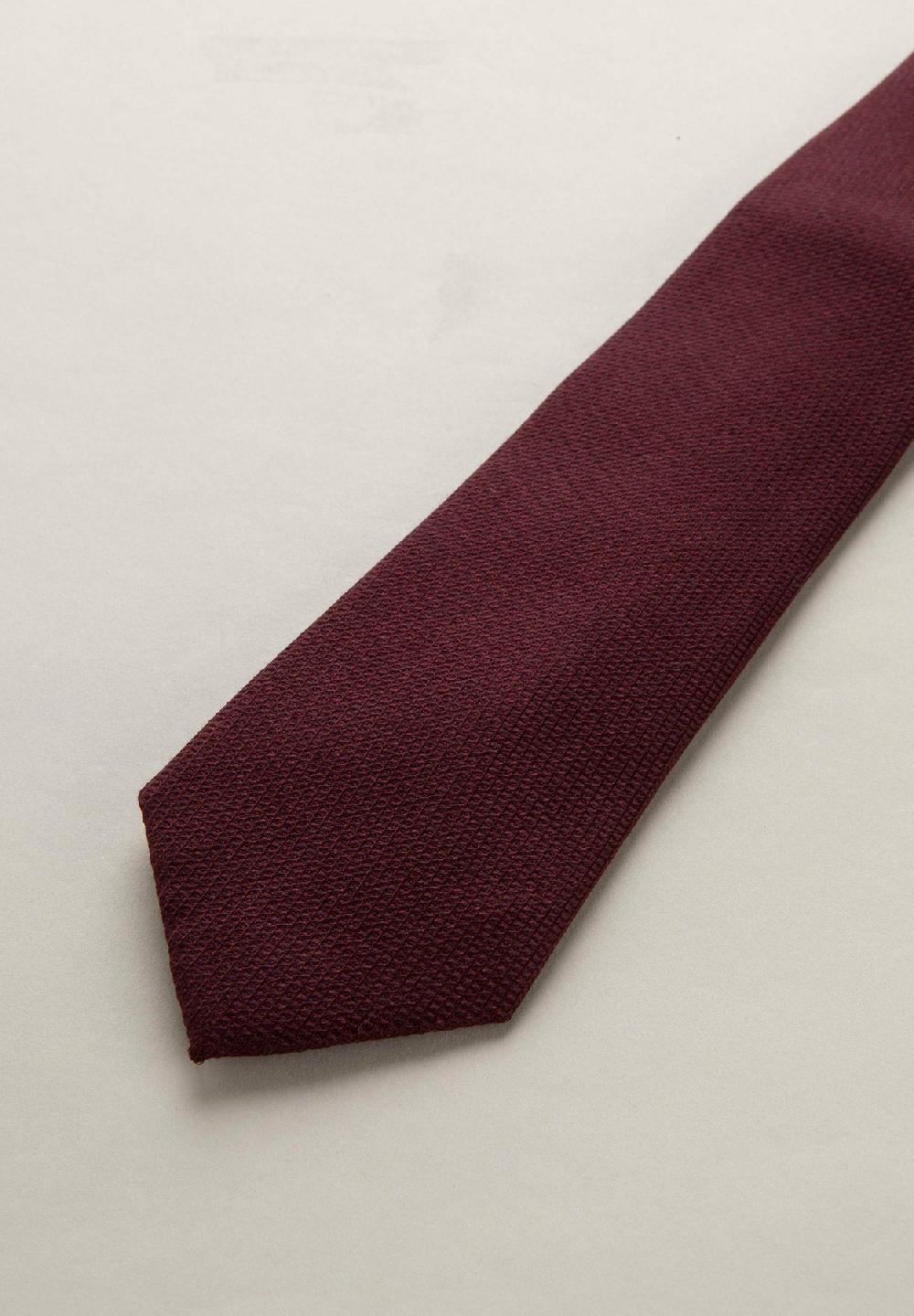 Angelico Cravatta bordeaux microarmatura seta cotone Offerta settimanale