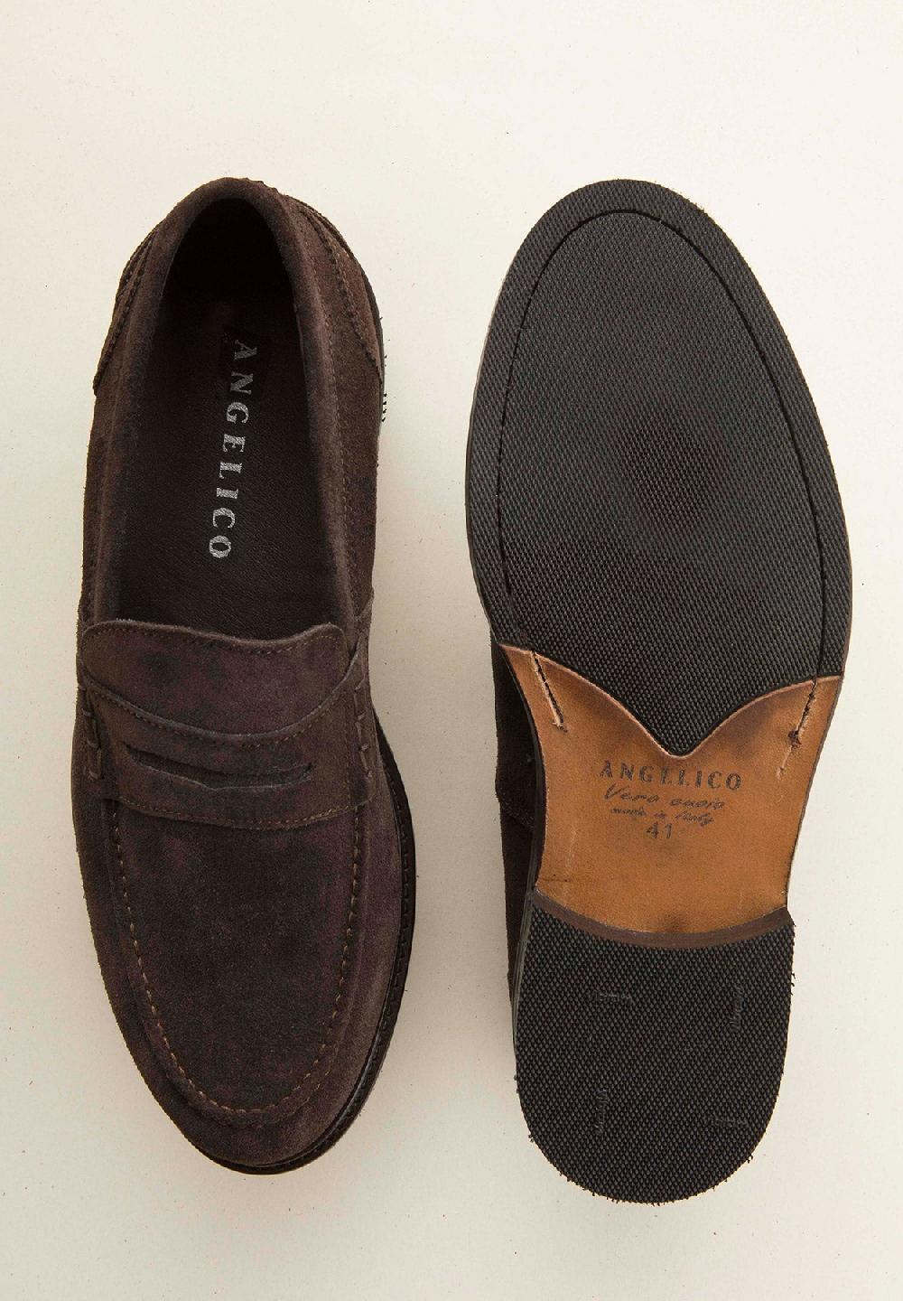 Angelico Mocassino moro scamosciato pelle Fino al 60% di sconto