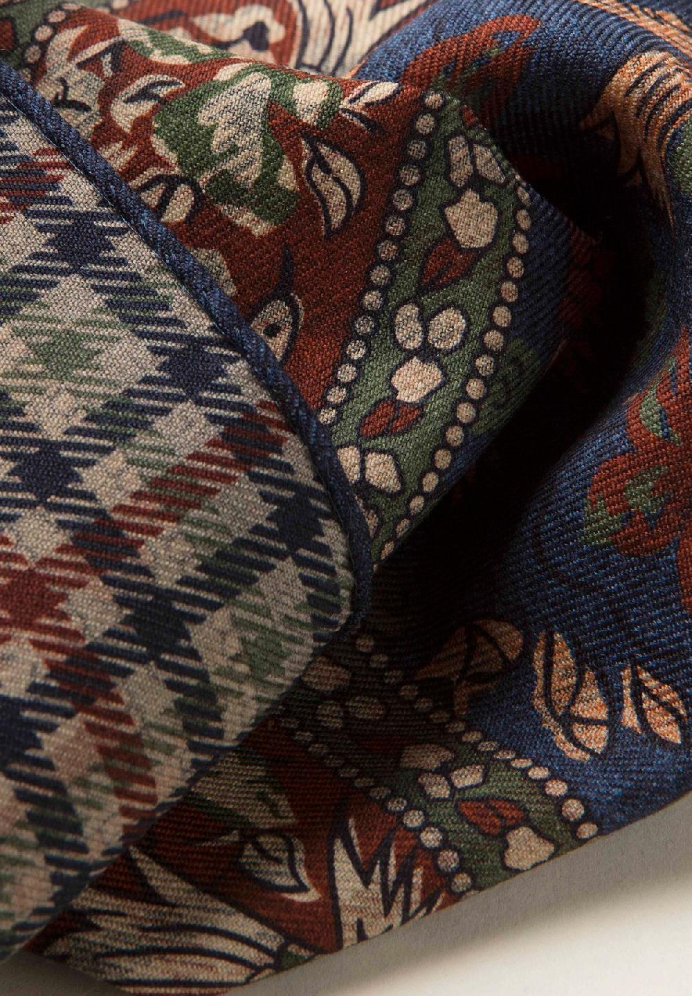 Angelico Pochette blu verde fronte retro lana Offerta speciale della fabbrica