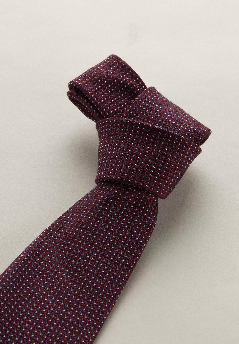 Angelico Cravatta bordeaux microdisegno seta cotone Super sconto