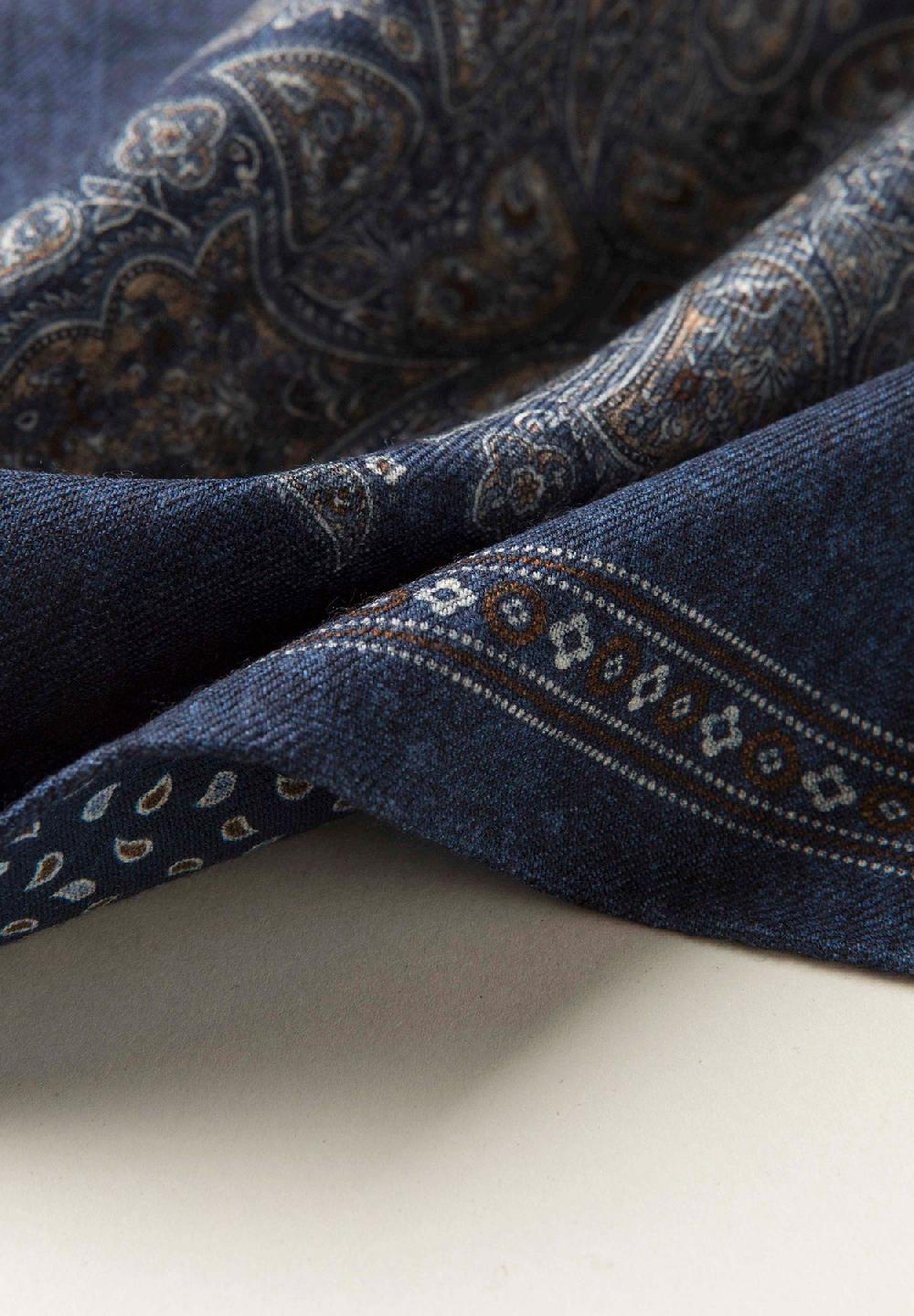 Angelico Pochette blu navy fronte retro lana 50% di sconto con spedizione gratuita