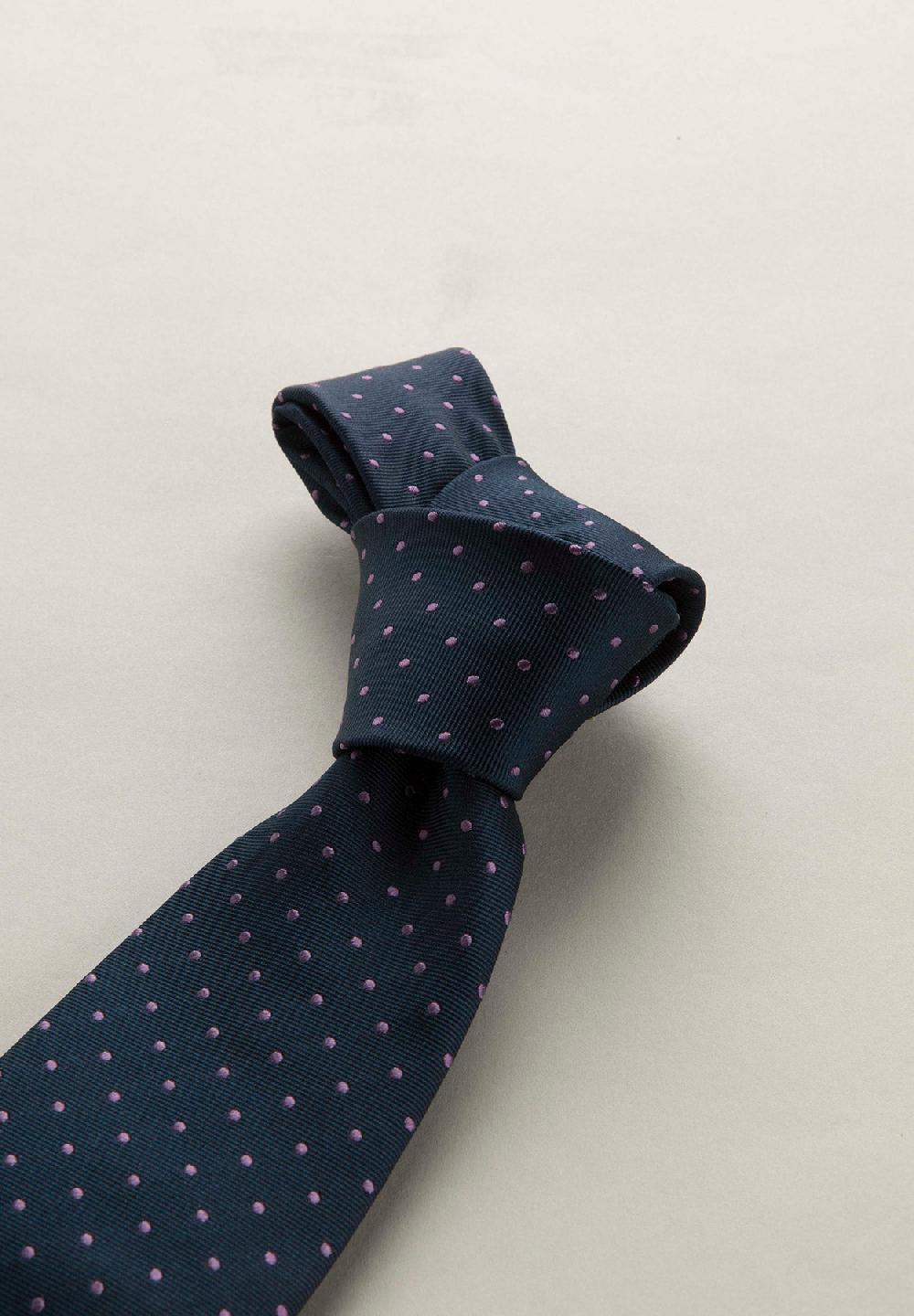 Angelico Cravatta blu pois seta Black Friday Prezzi
