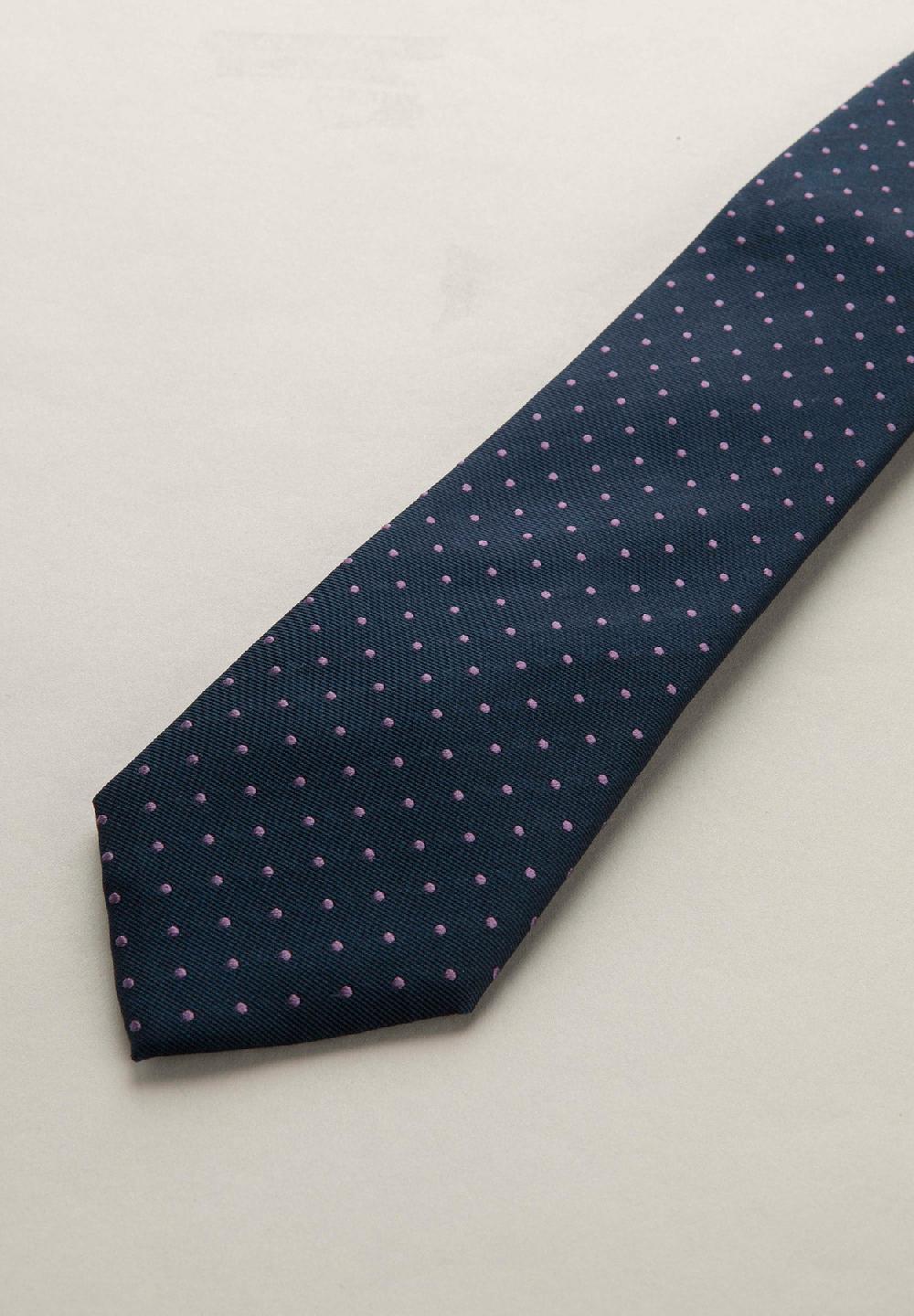 Angelico Cravatta blu pois seta Black Friday Prezzi