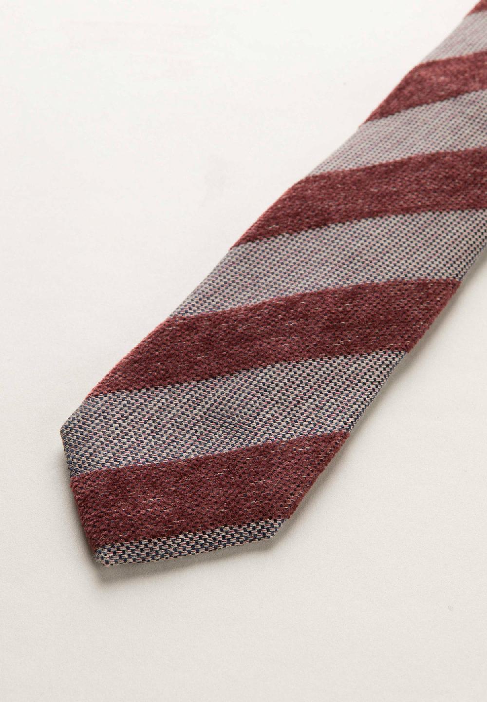 Angelico Cravatta bordeaux grigio regimental effetto lana 50% di sconto per tempo limitato