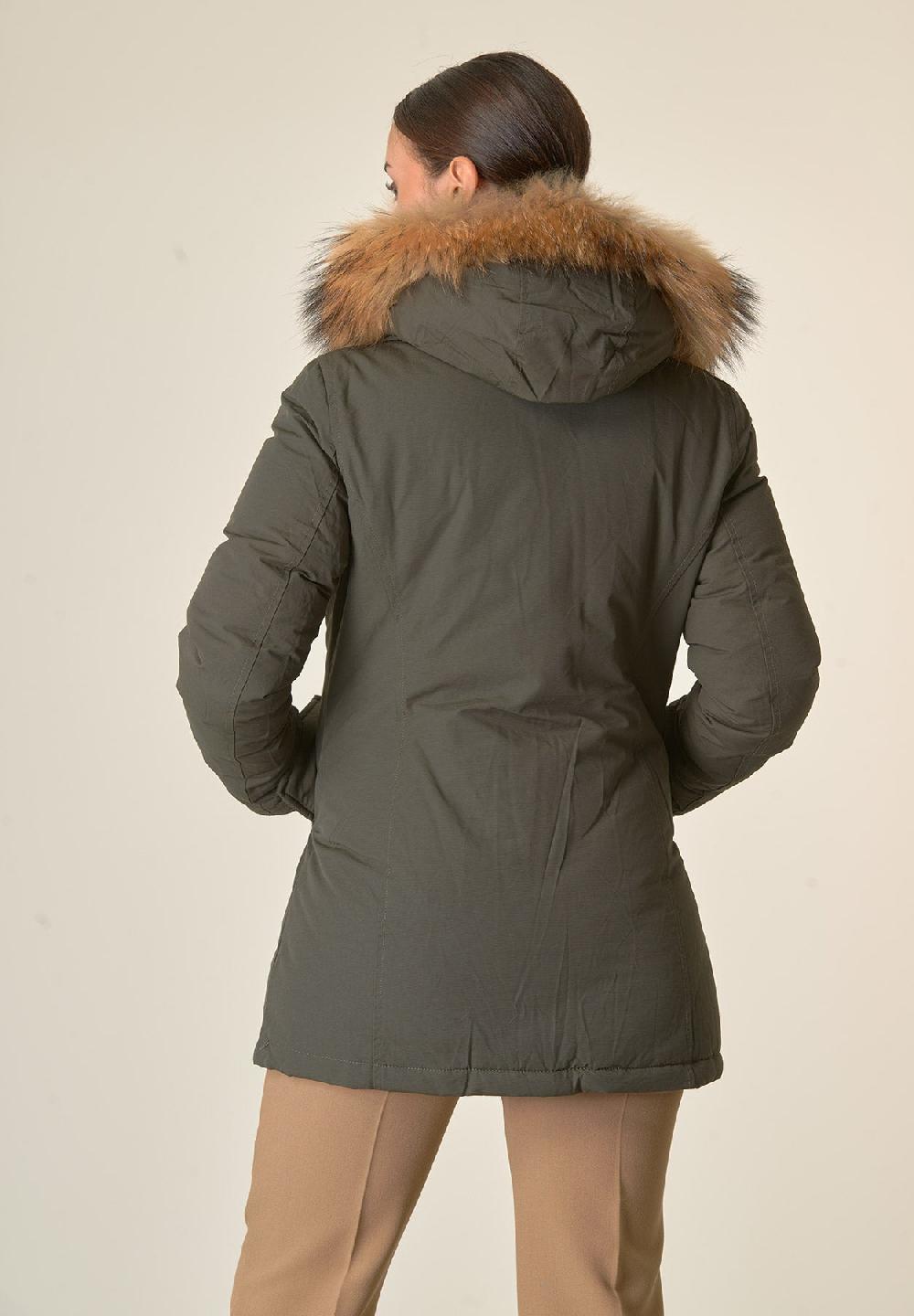 Angelico Parka verde con finta pelliccia staccabile Novità
