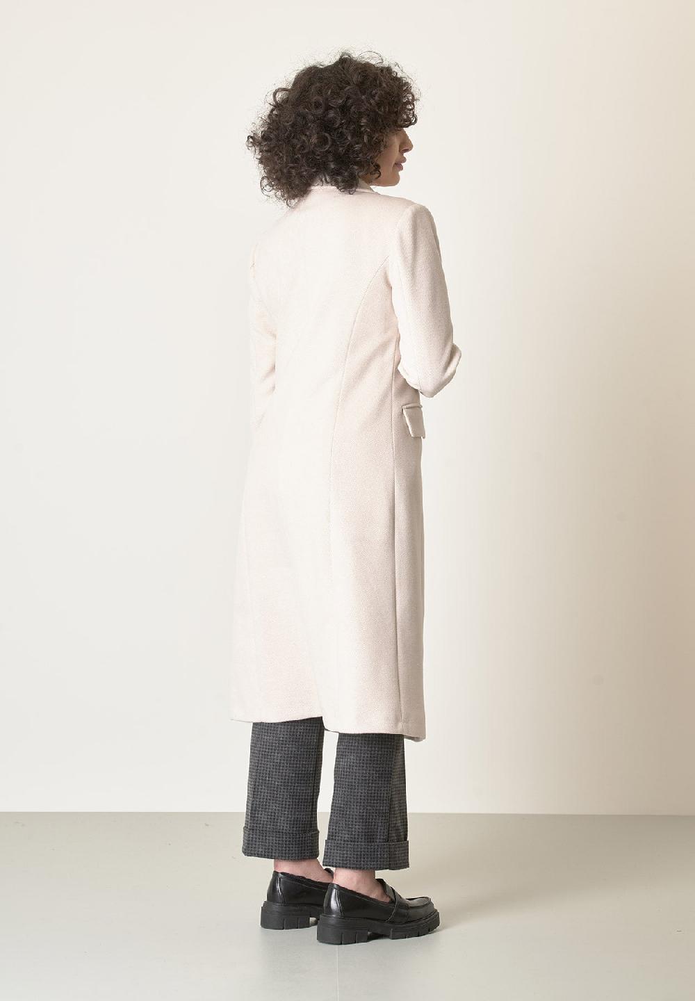 Angelico Cappotto panna avvitato tessuto diagonale Sconto di tempo limitato