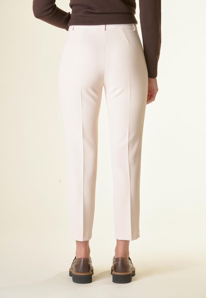 Angelico Pantalone panna crepe sigaretta Comprare a buon mercato
