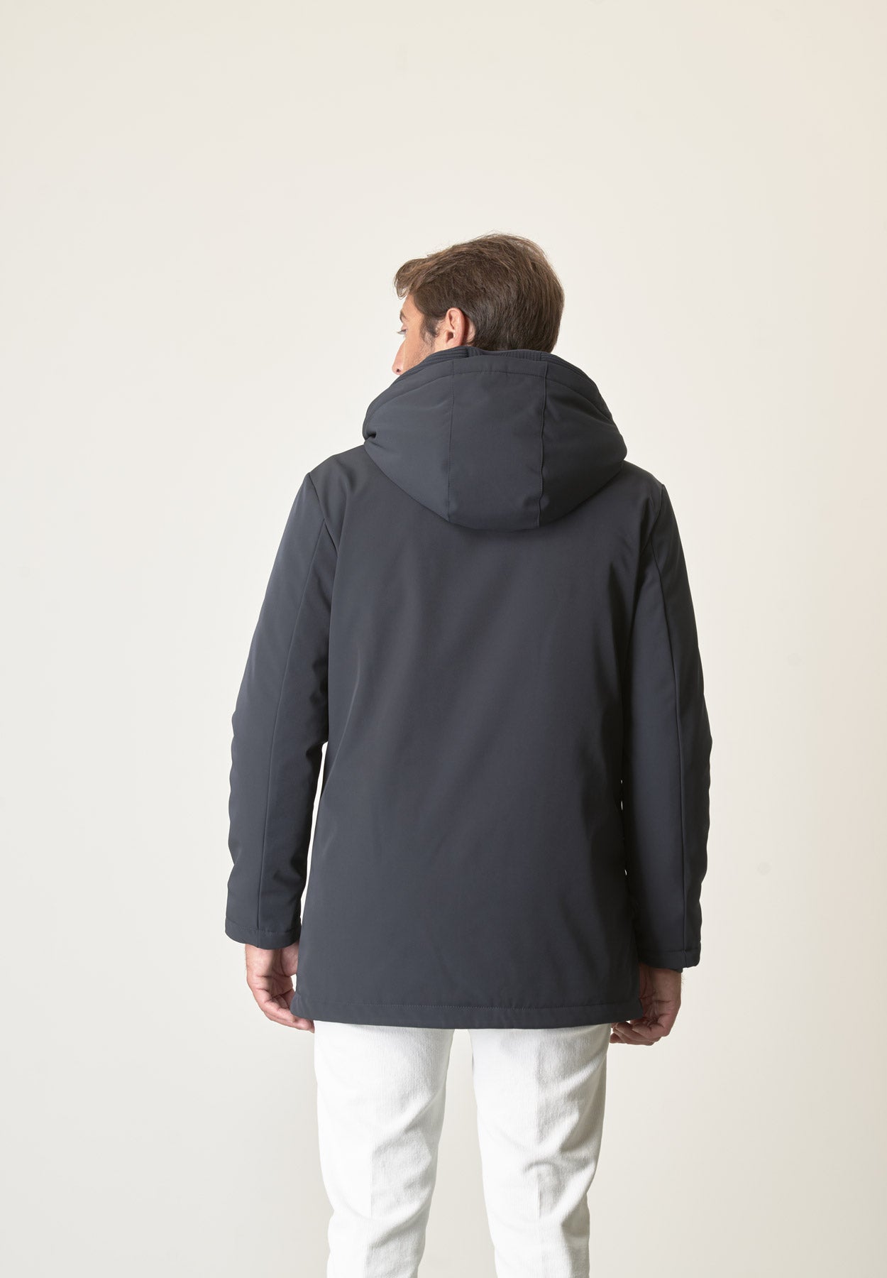 Angelico Giaccone blu cappuccio e pettorina staccabili Vendite stagionali