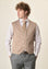 Angelico Gilet beige doppiopetto misto lana Black Friday