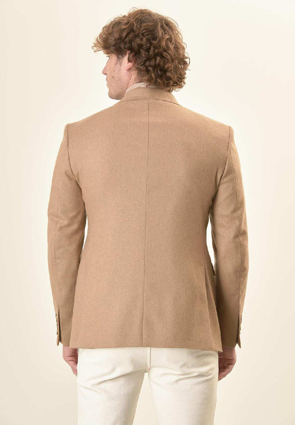 Angelico Giacca cammello pettorina misto lana custom fit Offerta Pasqua