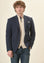 Angelico Giacca blu jersey armaturato custom fit Offerta San Valentino