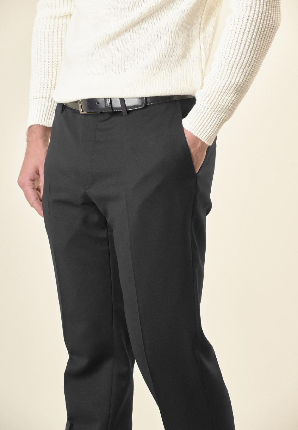 Angelico Pantalone antracite sallia lana vergine custom fit Latest fashion